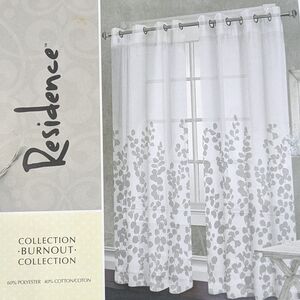 2 NEW Residence Burnout Geometric Wilshire Grommet Panel Curtains 54" x 84"